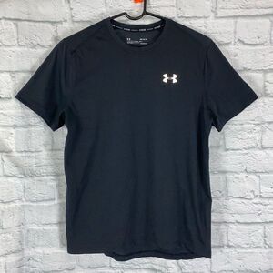 Under armour heat gear fitted short sleeve shirt black size youth medium